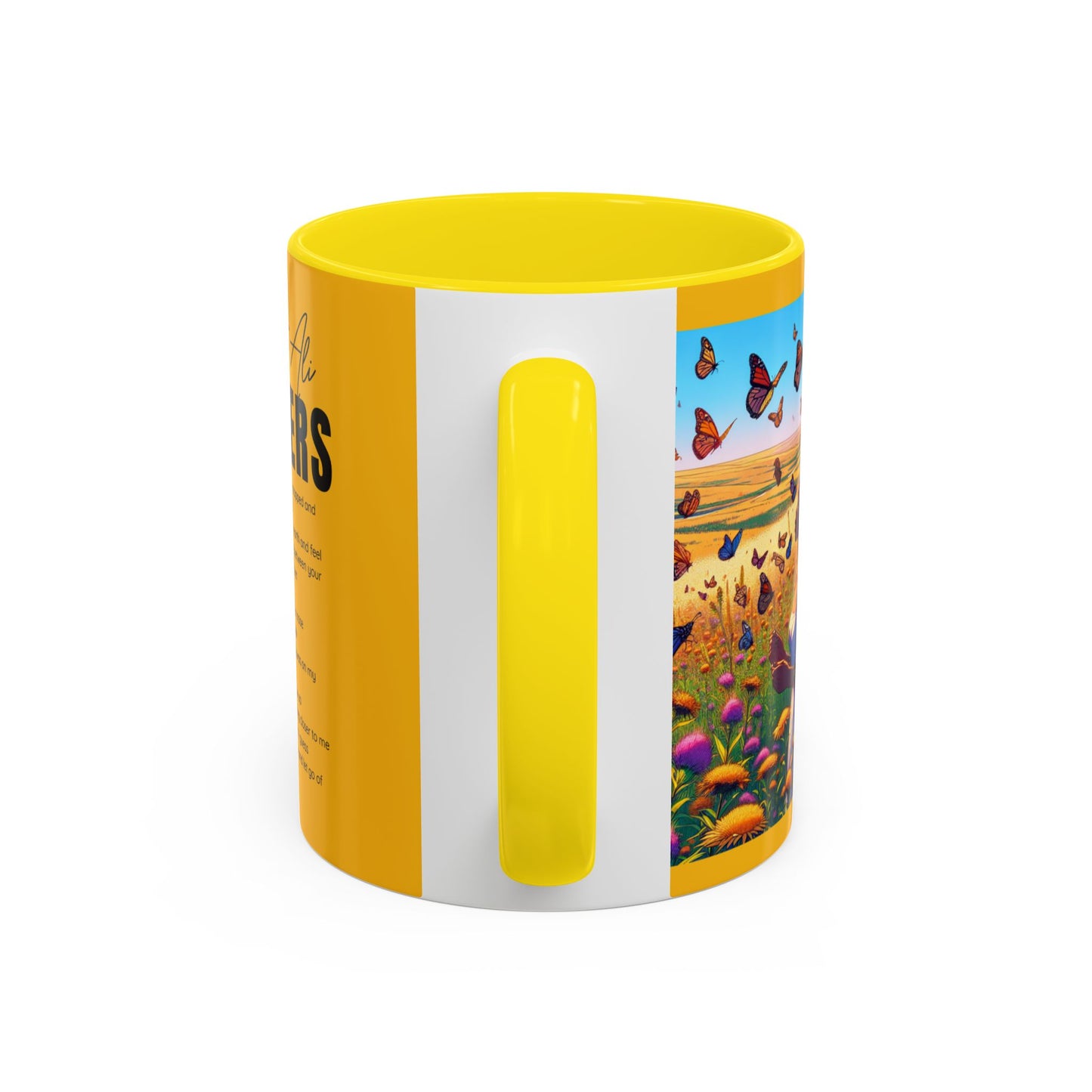 Inspirational Accent Coffee Mug - Mighty Ali Flowers Design