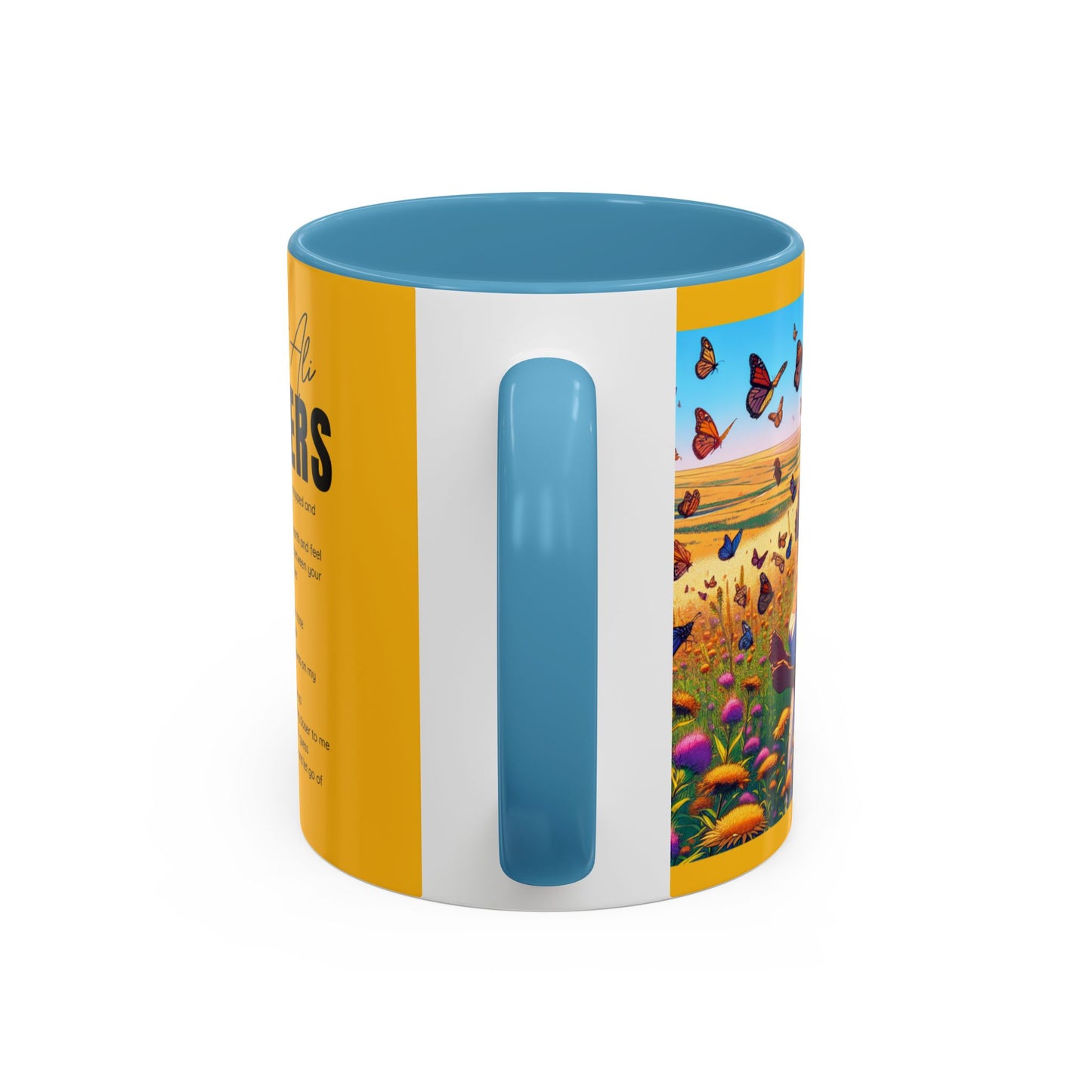 Inspirational Accent Coffee Mug - Mighty Ali Flowers Design
