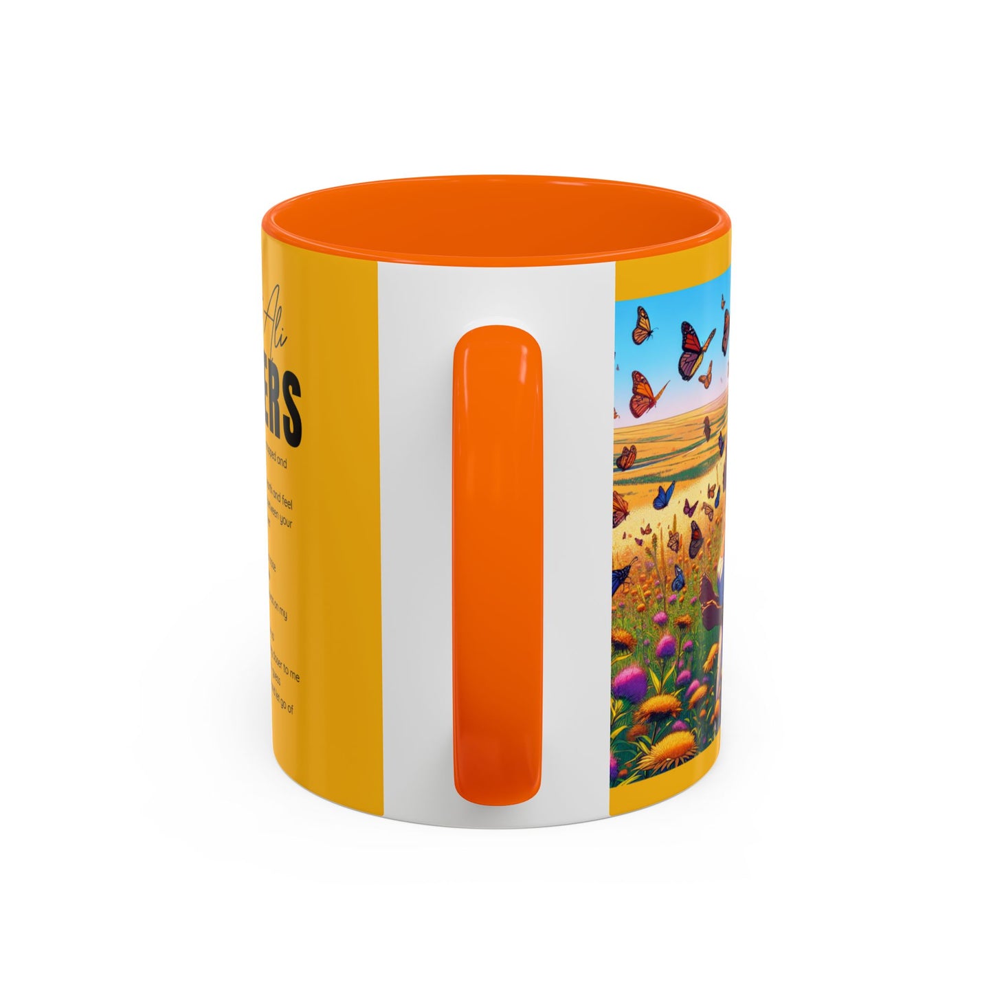 Inspirational Accent Coffee Mug - Mighty Ali Flowers Design