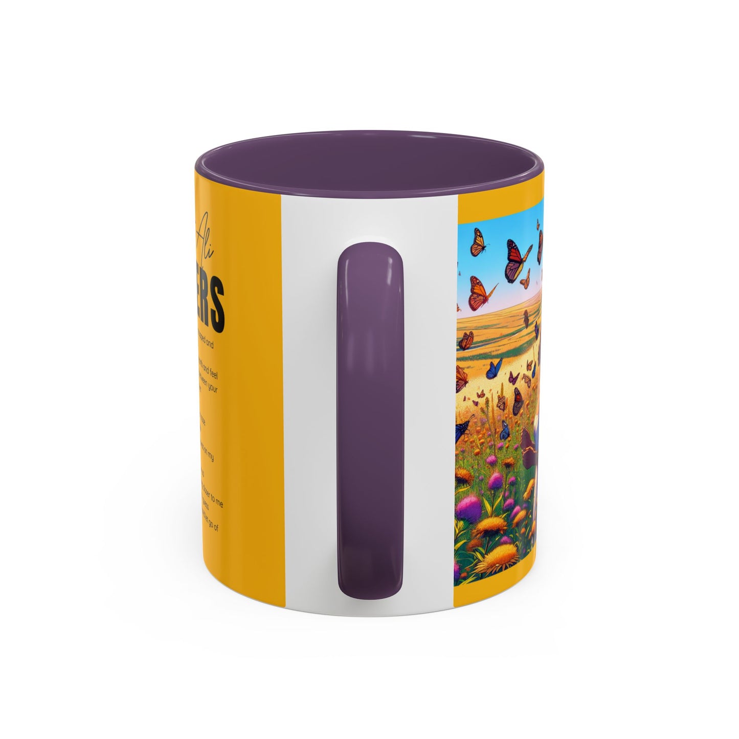 Inspirational Accent Coffee Mug - Mighty Ali Flowers Design