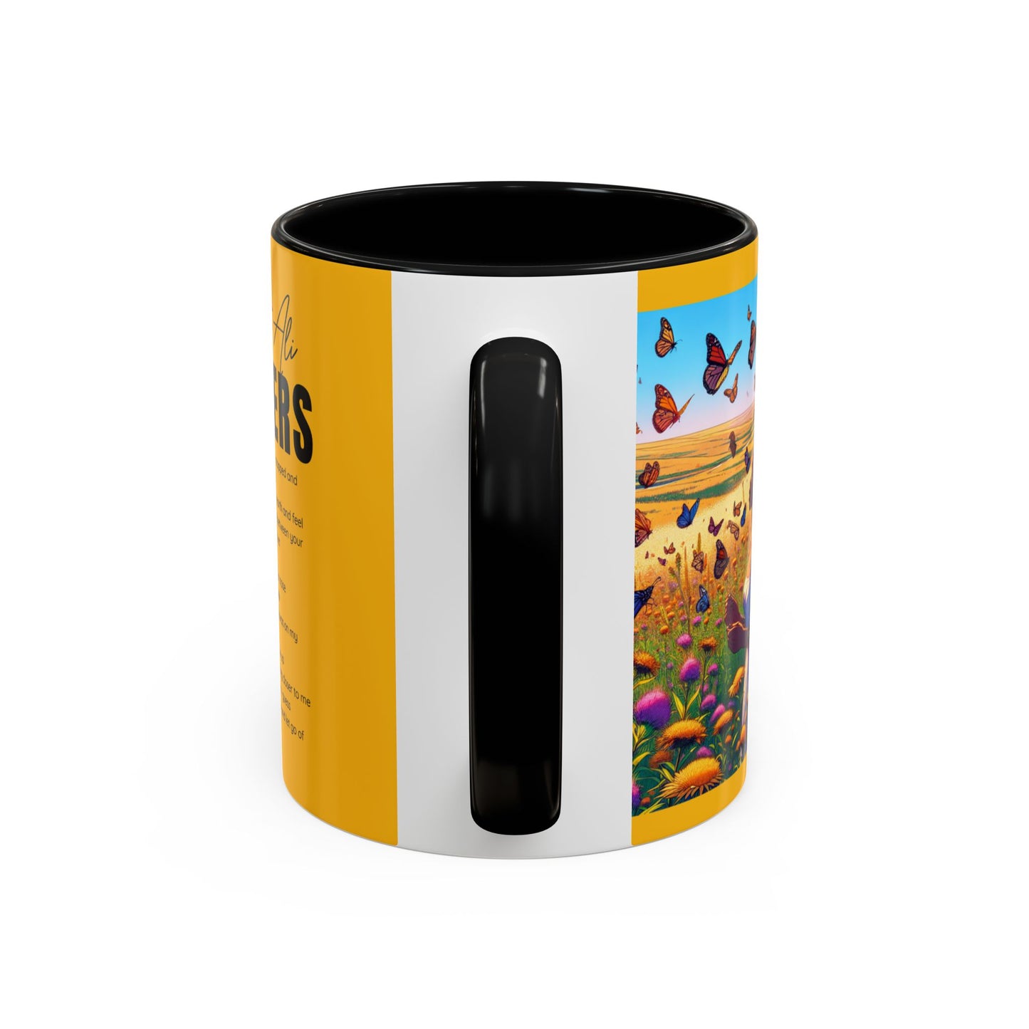 Inspirational Accent Coffee Mug - Mighty Ali Flowers Design