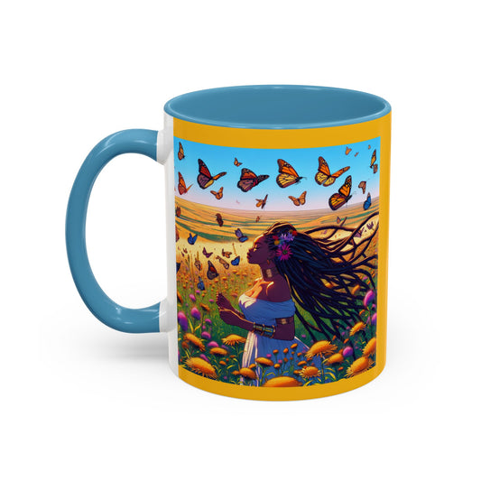 Inspirational Accent Coffee Mug - Mighty Ali Flowers Design