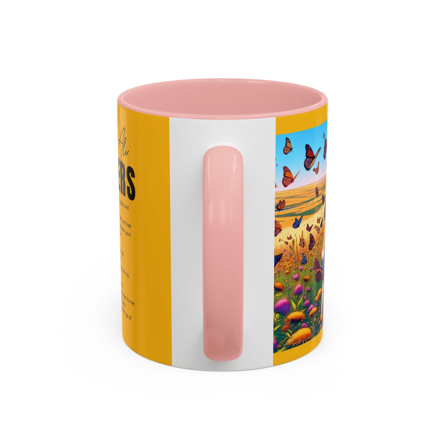 Inspirational Accent Coffee Mug - Mighty Ali Flowers Design