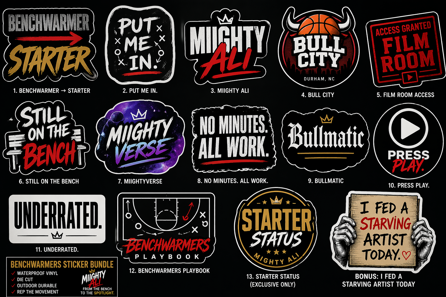 Benchwarmers Sticker Pack